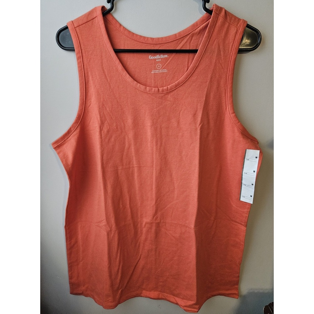 Goodfellow &‎ Co Mens Responsible Style Sz M Tank Top Orange Sleeveless Shirt